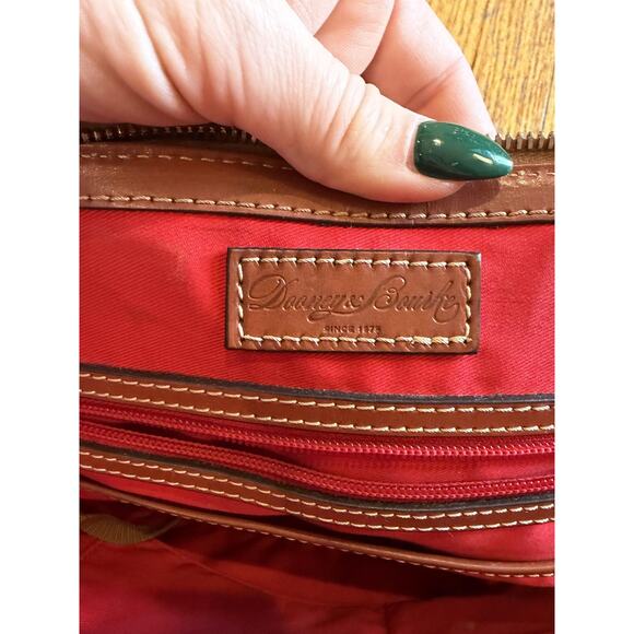 Dooney & Bourke Satchel Bag Womens Brown Pebbled Leather Zip Crossbody Purse - Picture 11 of 15